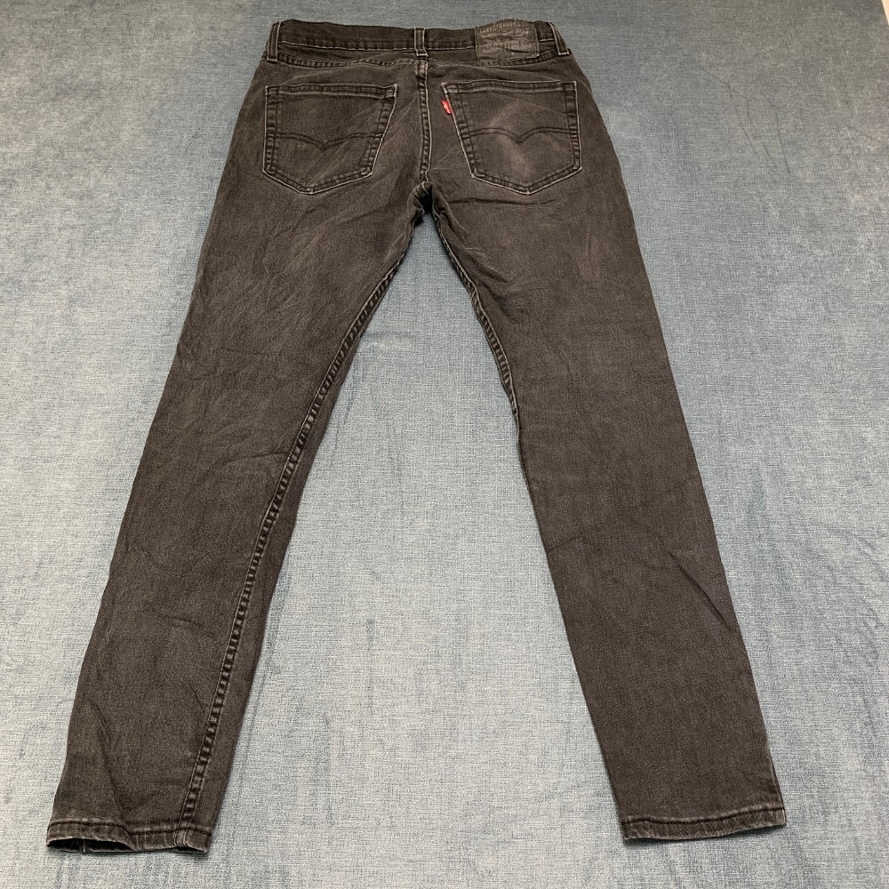 Levi's 512 Slim Fit Jeans Mens 30x32 Black Denim Cotton Stretch Tapered Leg